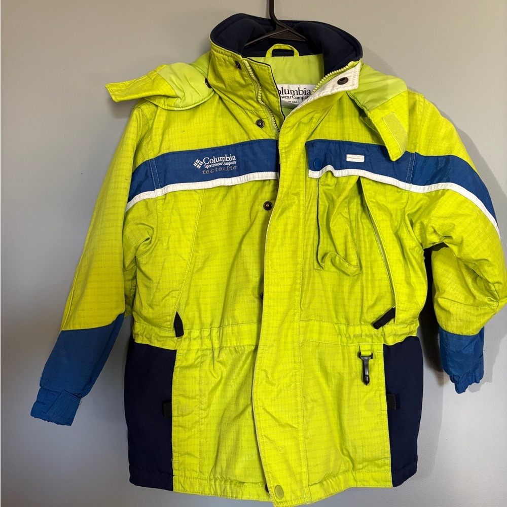 Columbia Kids' Lime and Navy Puffer Jacket